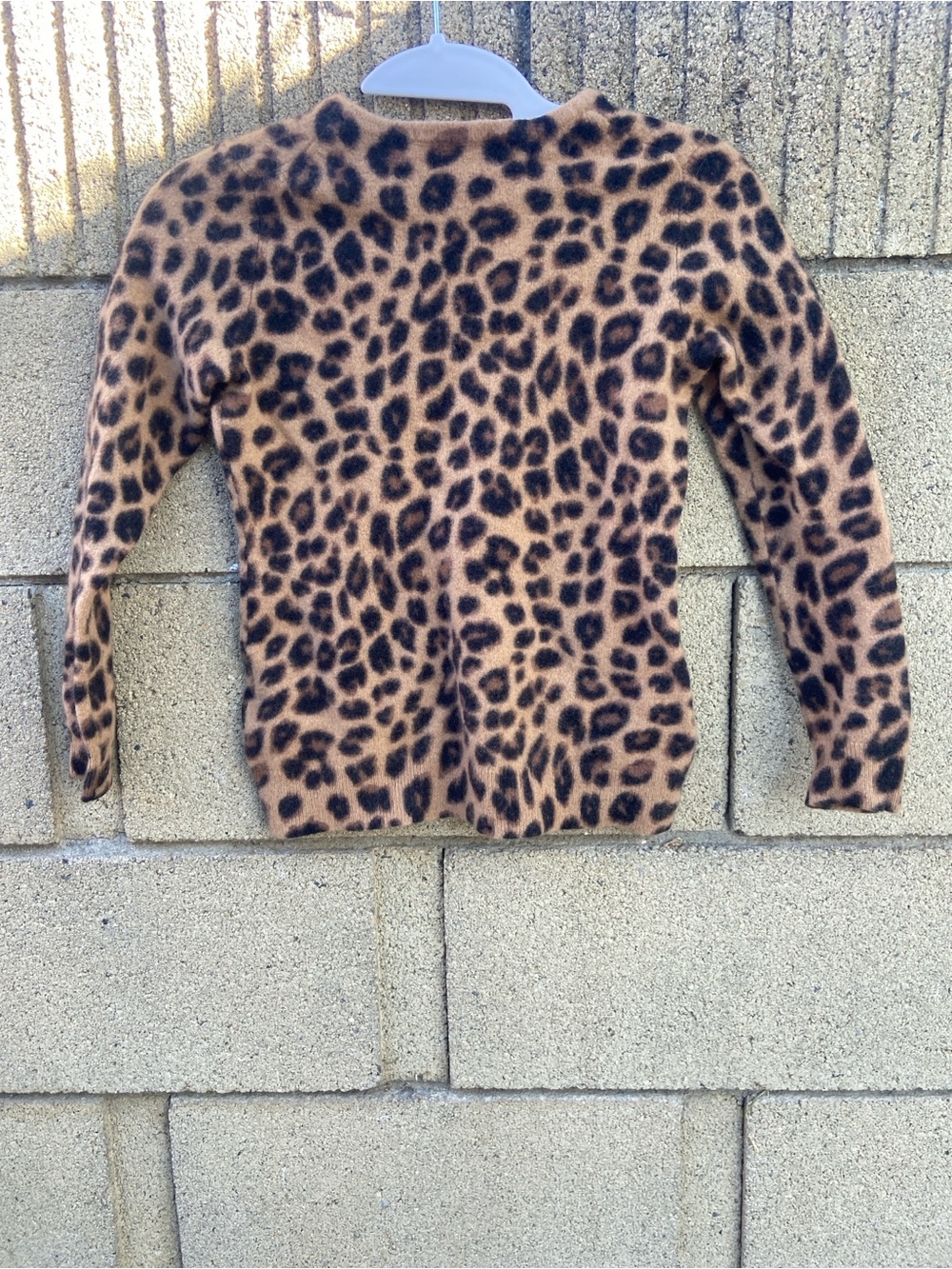 Charter Club cashmere Leopard-Print Crewneck Sweater in Tan and Black - Picture 2 of 4